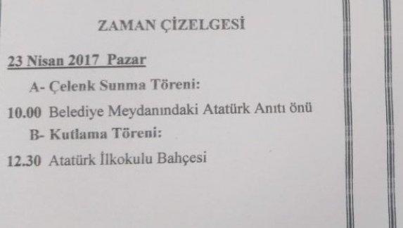 23 Nisan Kutlamalarının Protokol Programı Atatürk İlkokulu´nda